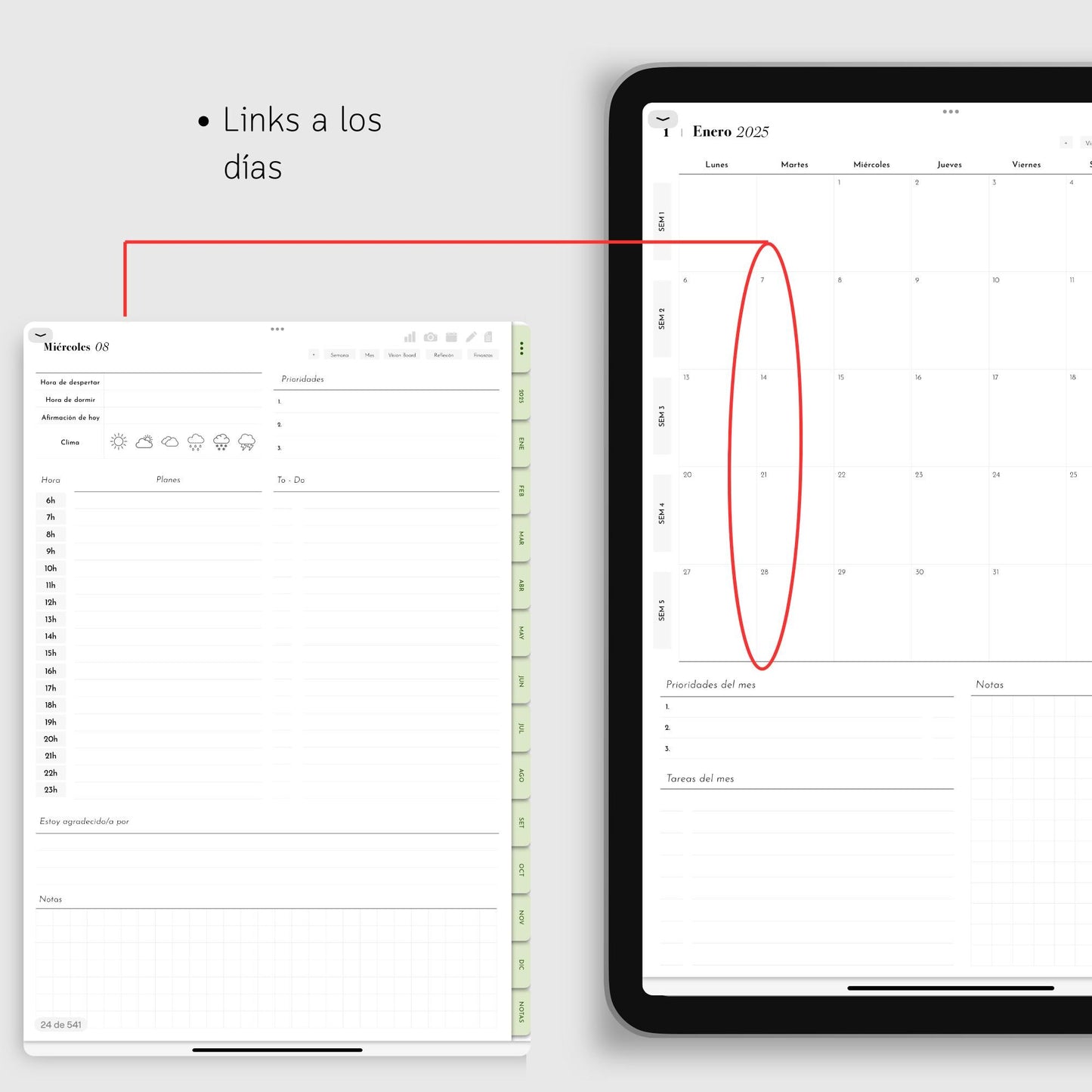 Agenda Digital 2025 Matcha Diaria con Integración a Apple Calendar y Google Calendar