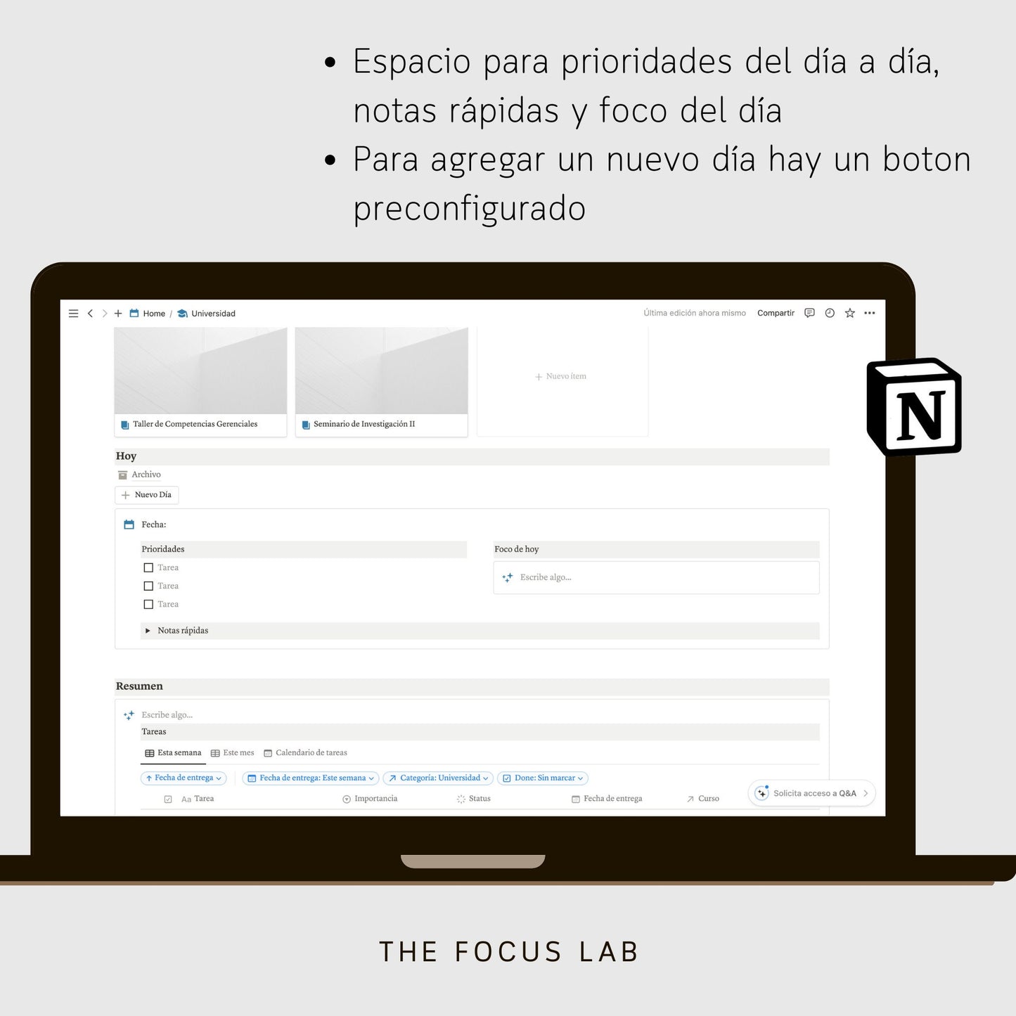 Universidad - Plantilla de Notion