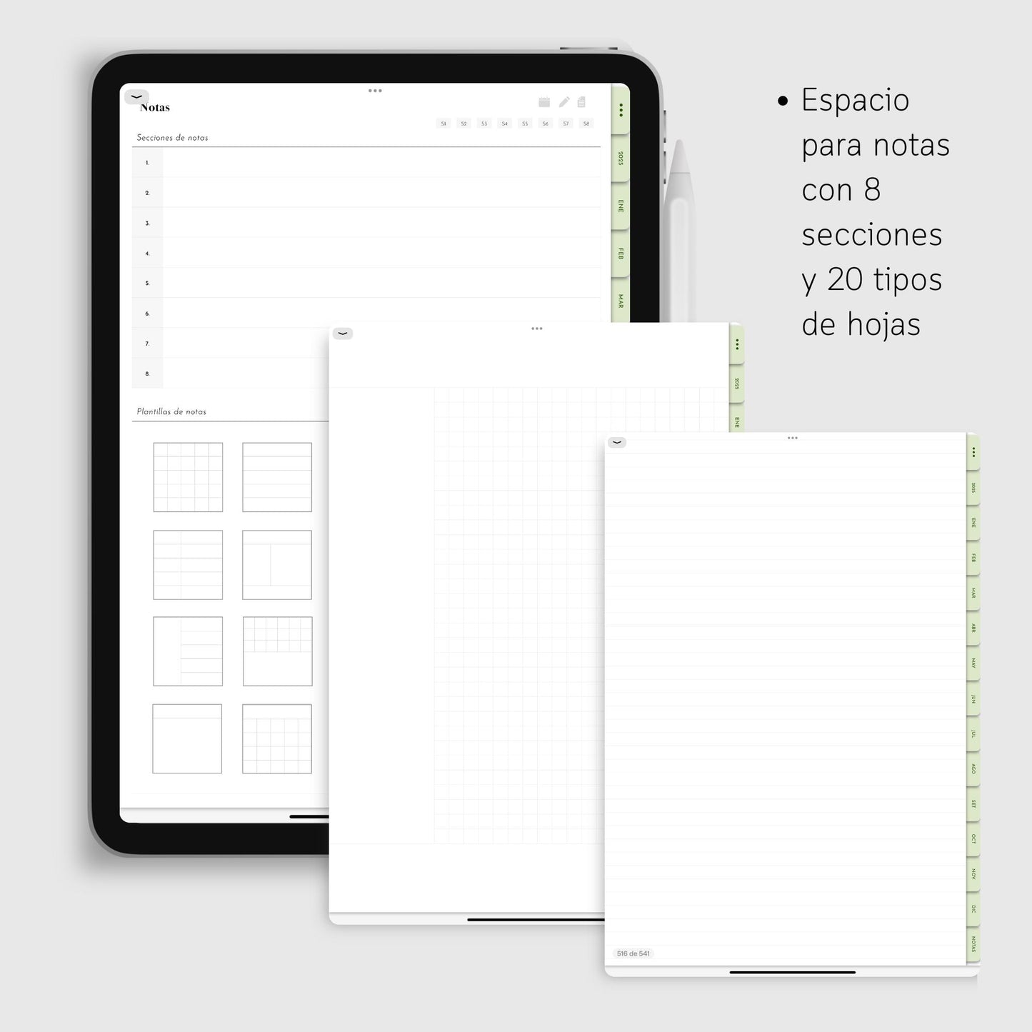 Agenda Digital 2025 Matcha Diaria con Integración a Apple Calendar y Google Calendar