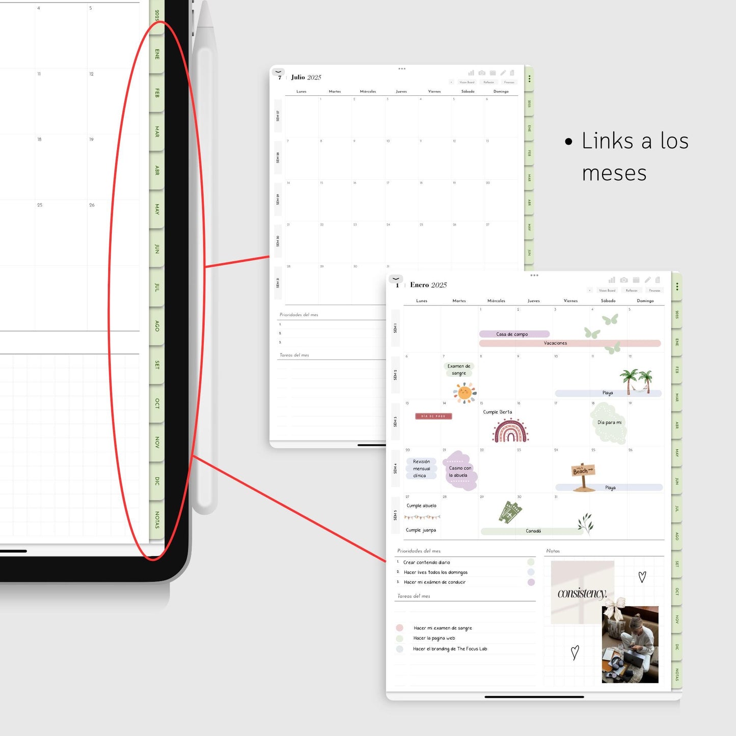 Agenda Digital 2025 Matcha Diaria con Integración a Apple Calendar y Google Calendar