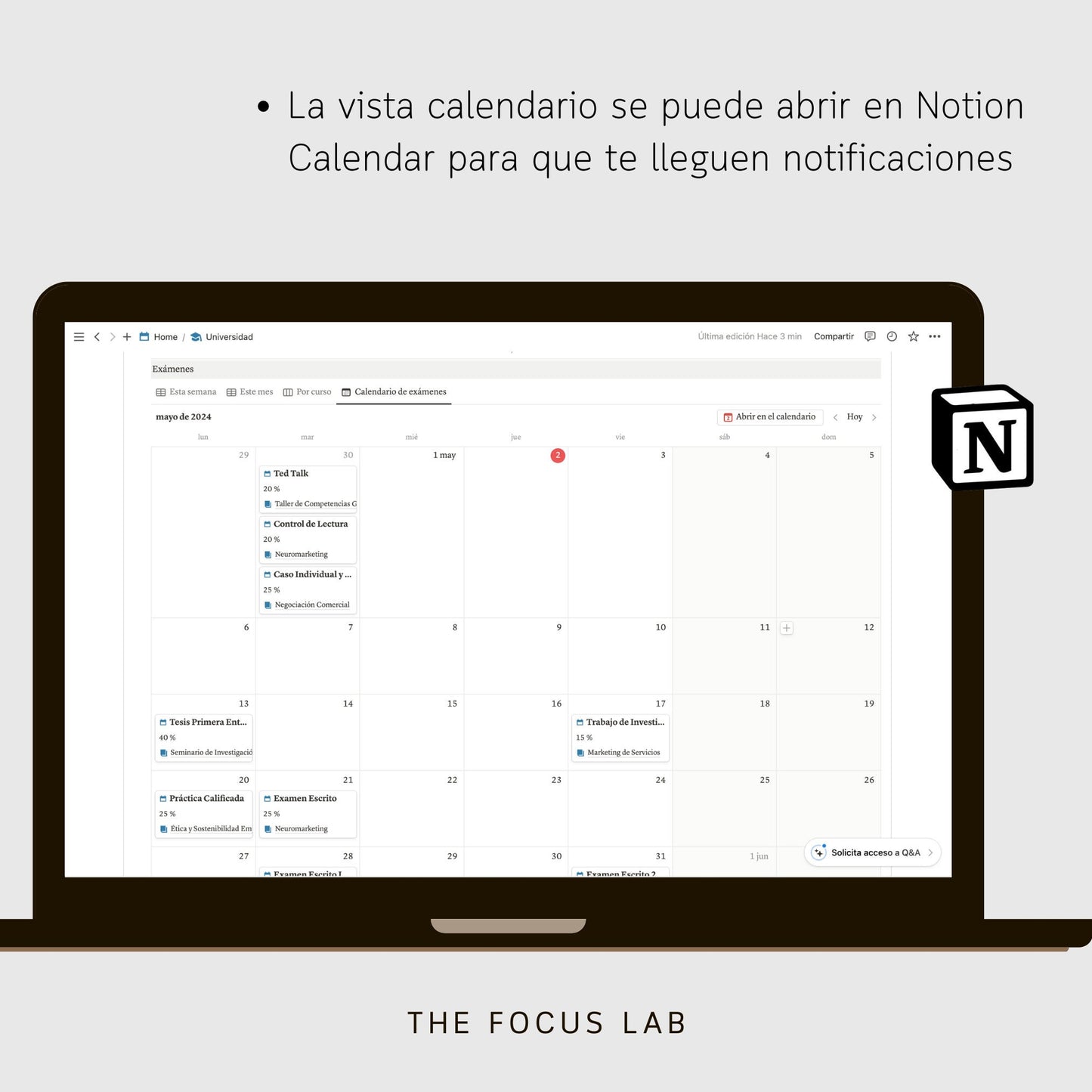 Universidad - Plantilla de Notion