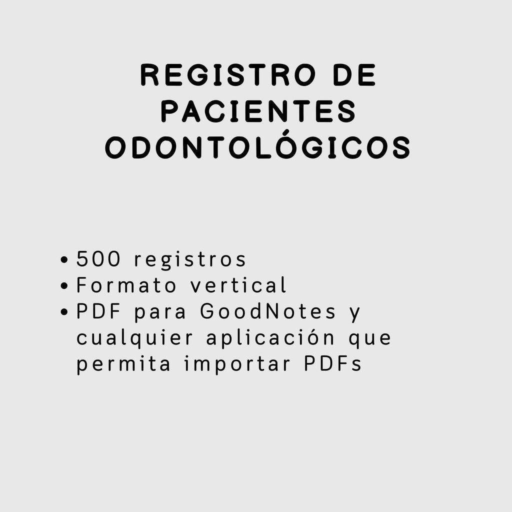 Historia Clínica Dental Digital | Registro de Pacientes - Páginas adicionales