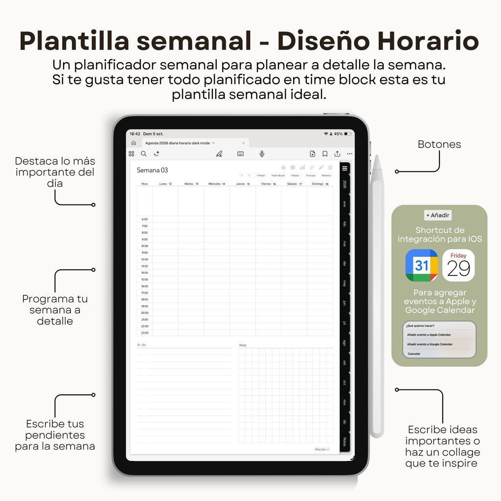 Agenda Digital Dark Mode 2026 Diaria