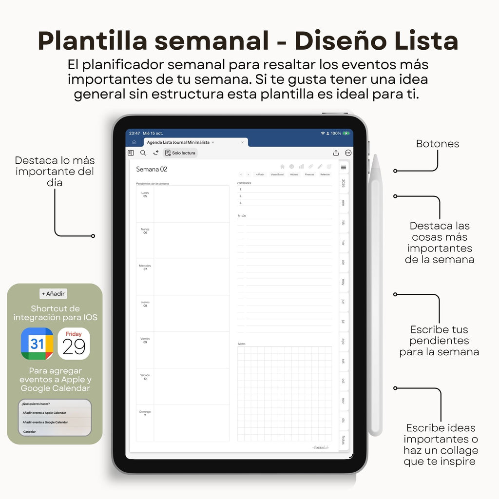 Agenda Digital Minimalista 2026 Diaria