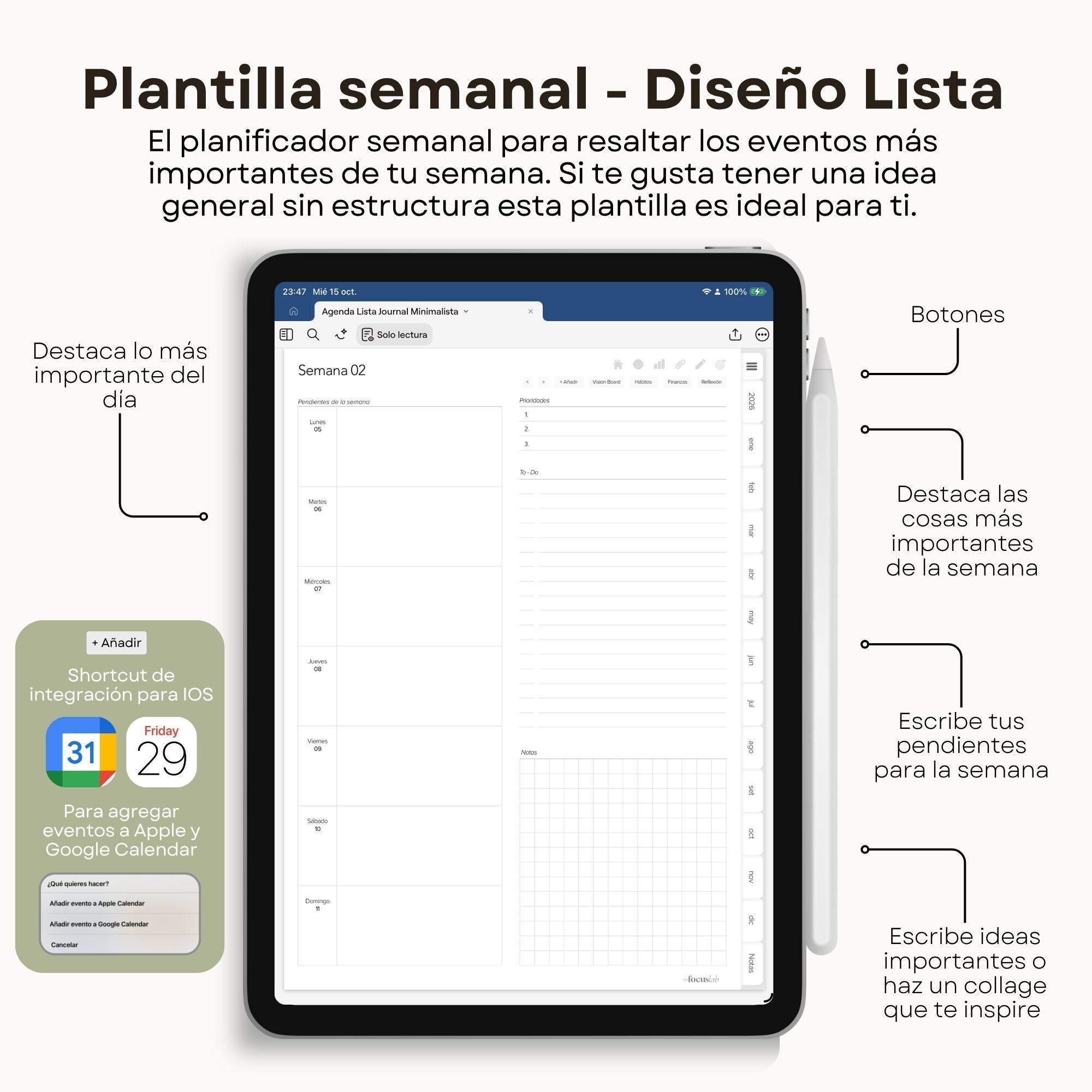 Agenda Digital Minimalista 2026 Diaria
