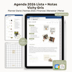 Agenda Digital Vichy Gris 2026 Diaria
