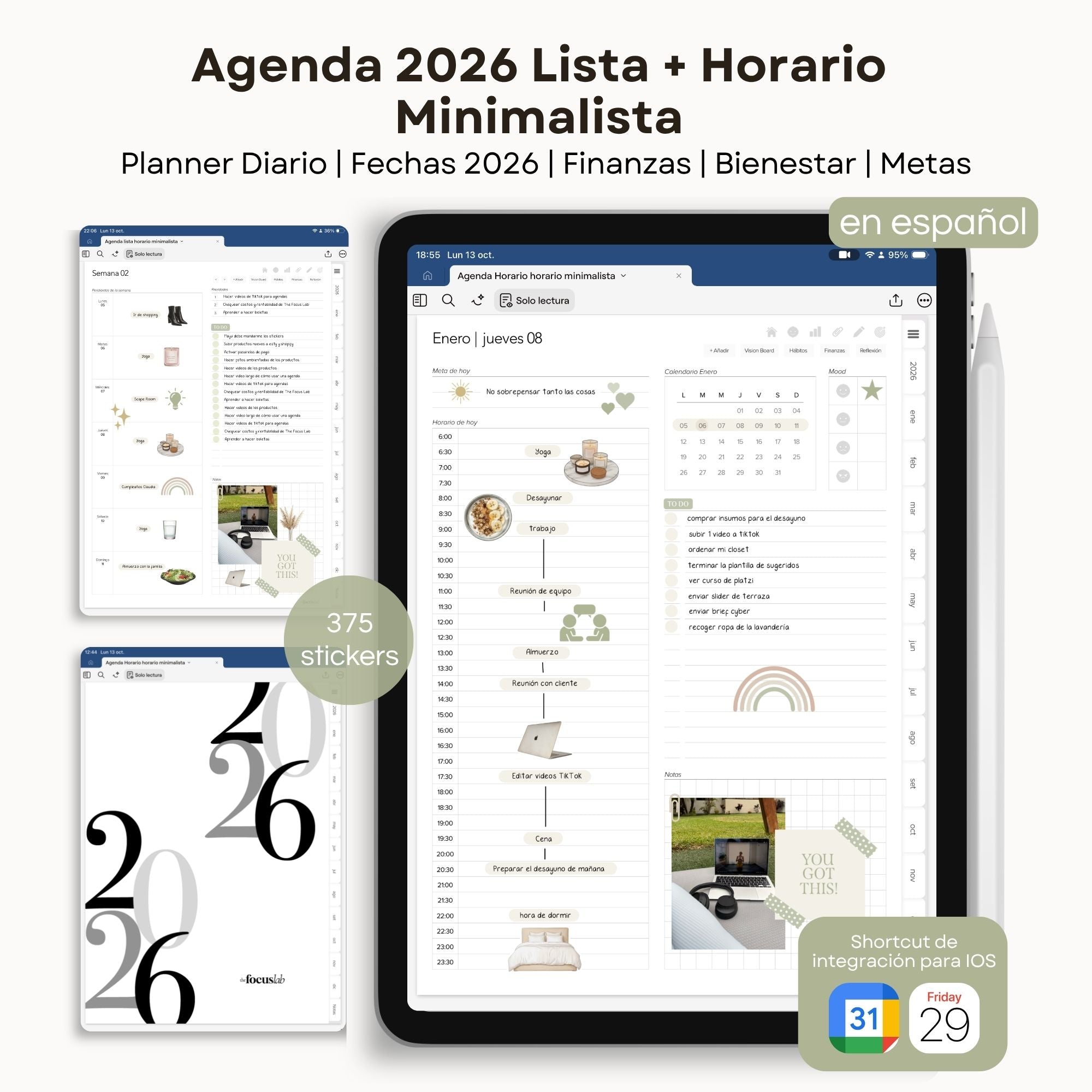 Agenda Digital Minimalista 2026 Diaria