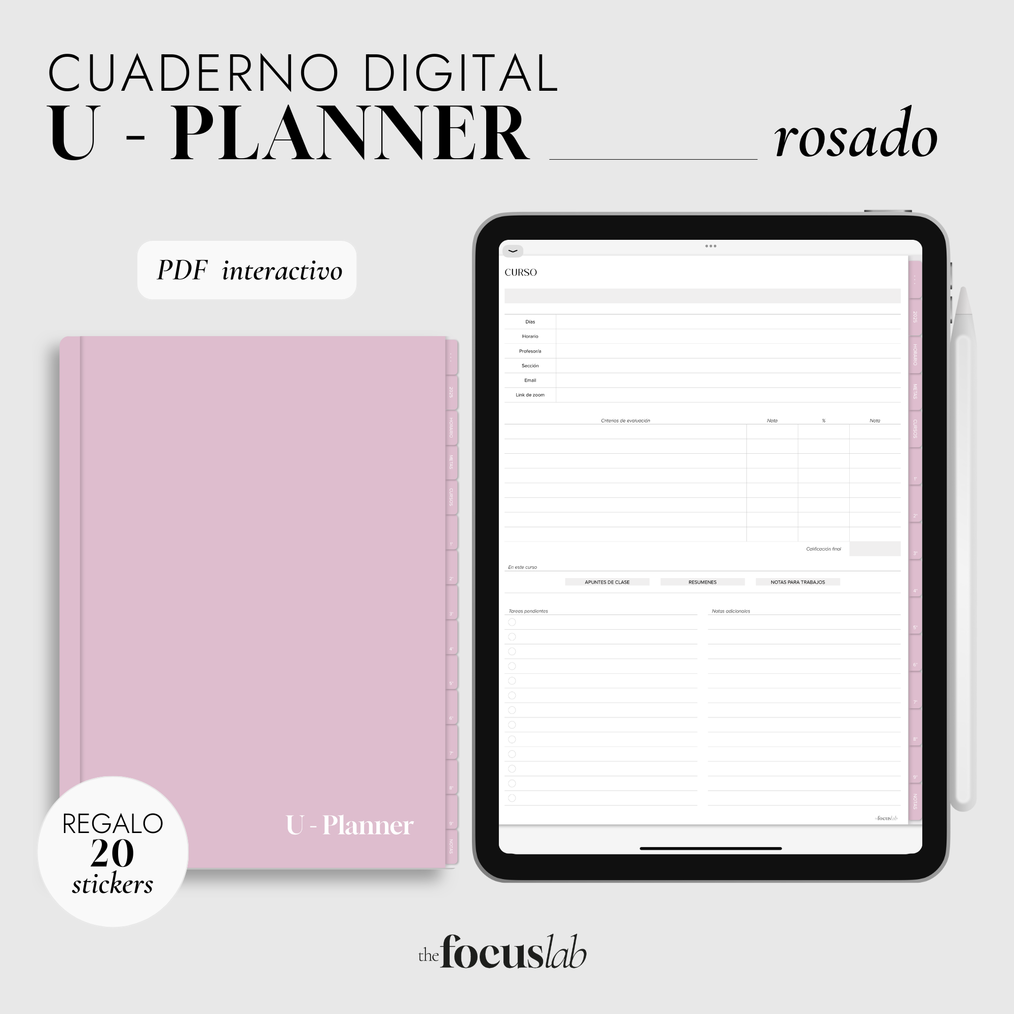Cuaderno Digital Universidad | UPlanner | Stickers