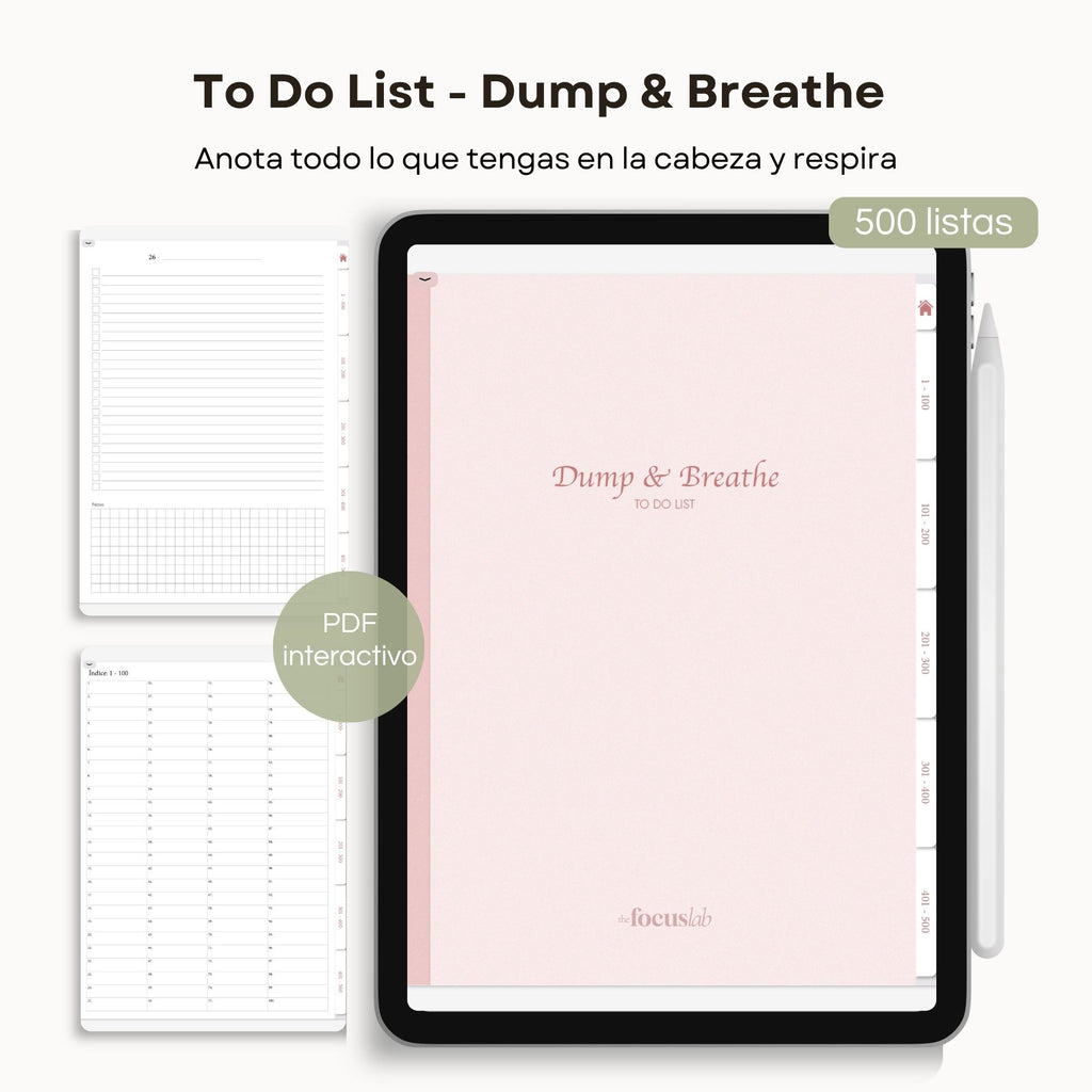 To Do List | Dump & Breath | Cuaderno Digital