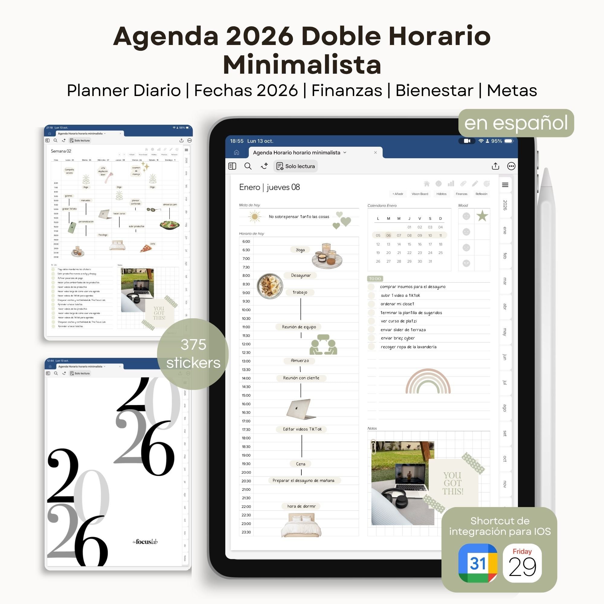 Agenda Digital Minimalista 2026 Diaria