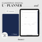 Cuaderno Digital Universidad | UPlanner Azul | Stickers