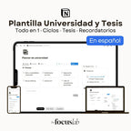 Plantilla de Notion para la Universidad Y Tesis