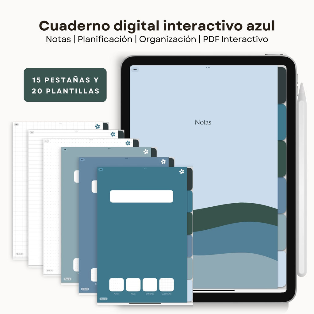 Cuaderno de Notas Digital Azul | PDF interactivo