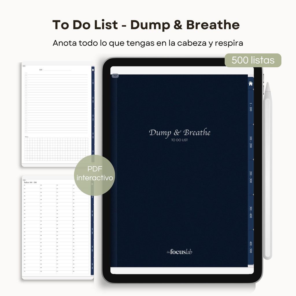 To Do List | Dump & Breath | Cuaderno Digital