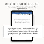 Fuente Manuscrita Realista - Alter Ego Regular - Vista principal para iPad