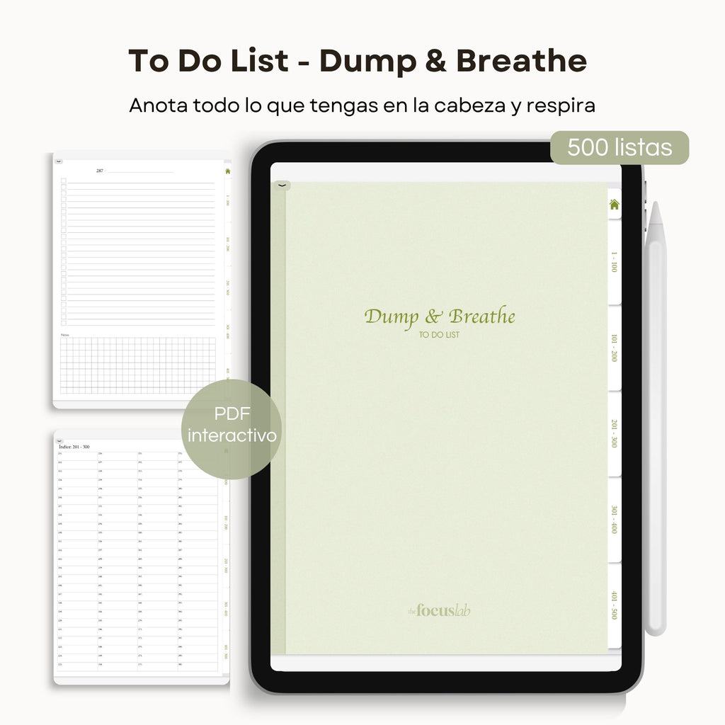 To Do List | Dump & Breath | Cuaderno Digital