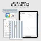 Agenda Digital Azul 2025-2026 - Vista principal para iPad