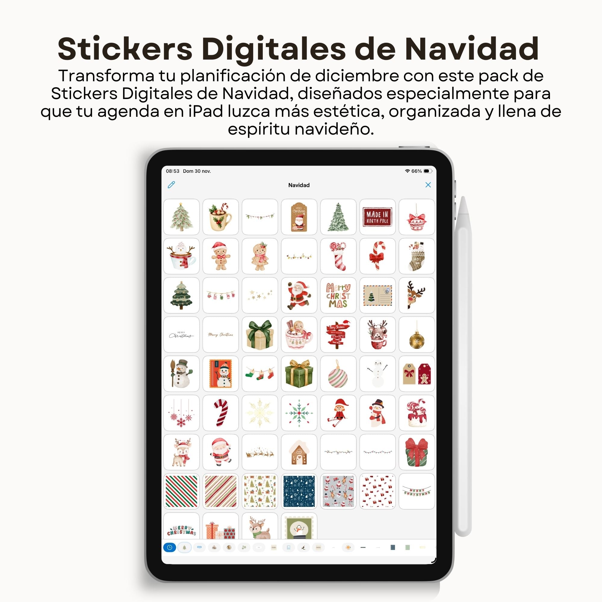 Stickers Digitales | Navidad Collection | Pack de 60 unidades - Vista interior de páginas