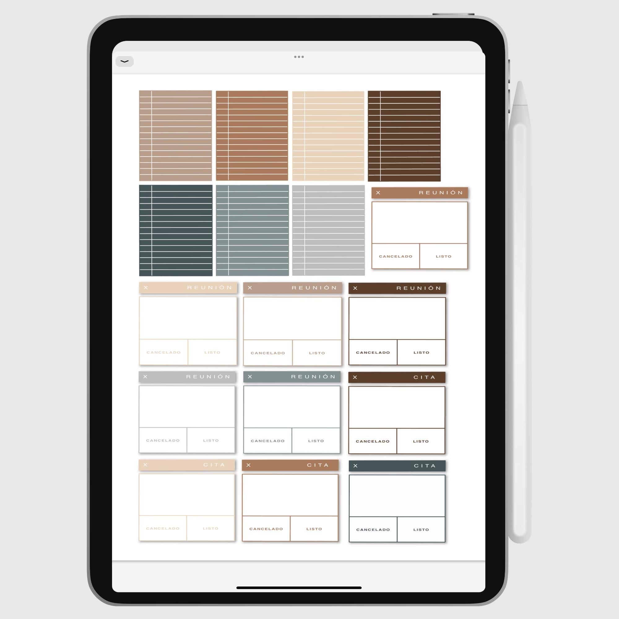 Stickers Digitales | Minimal Collection | Pack de 228 stickers - Ejemplo de uso en GoodNotes