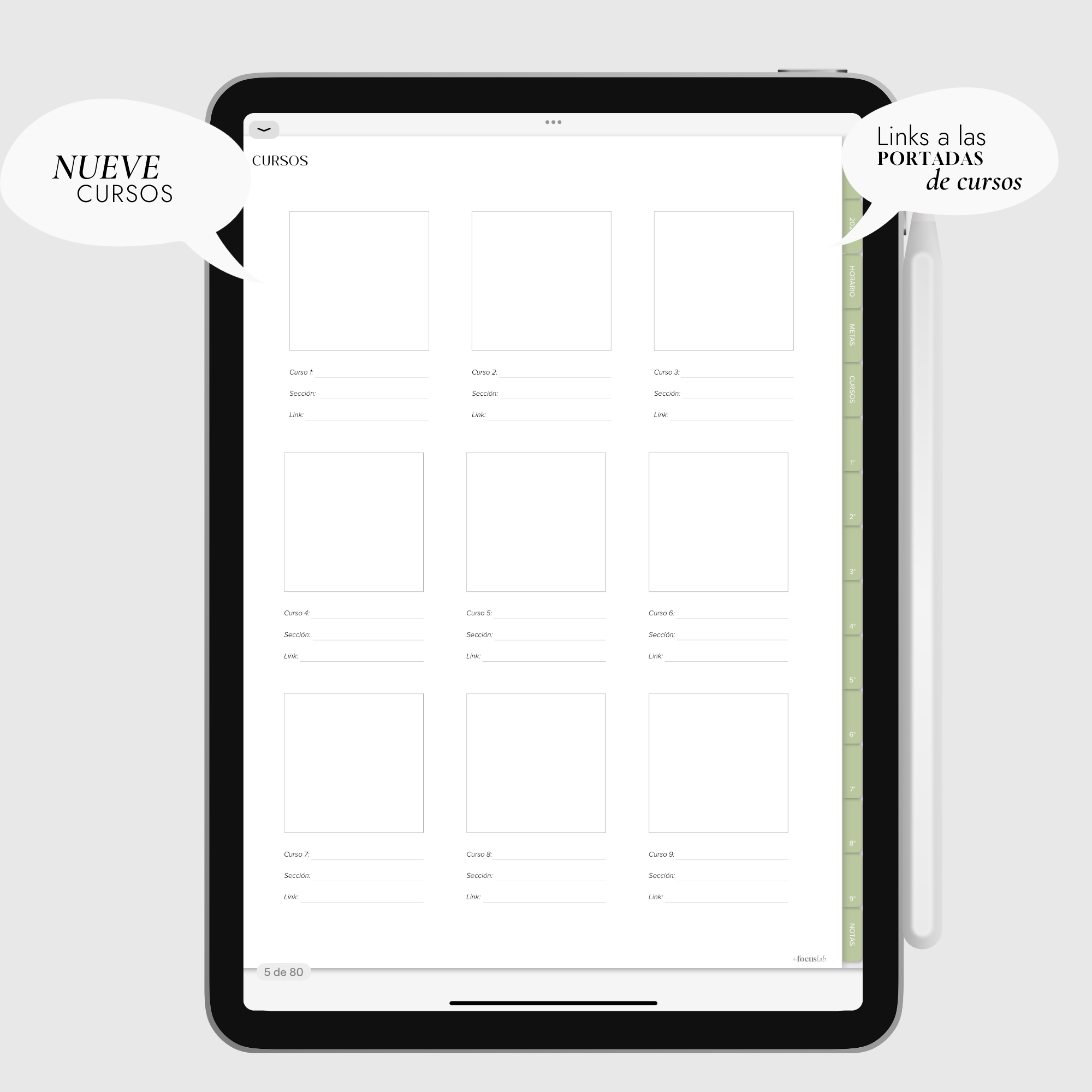 Cuaderno Digital Universidad | UPlanner | Stickers