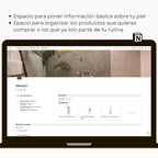 Skincare Board en Notion | Plantilla Digital para Rutina de Cuidado de Piel - Vista interior de páginas