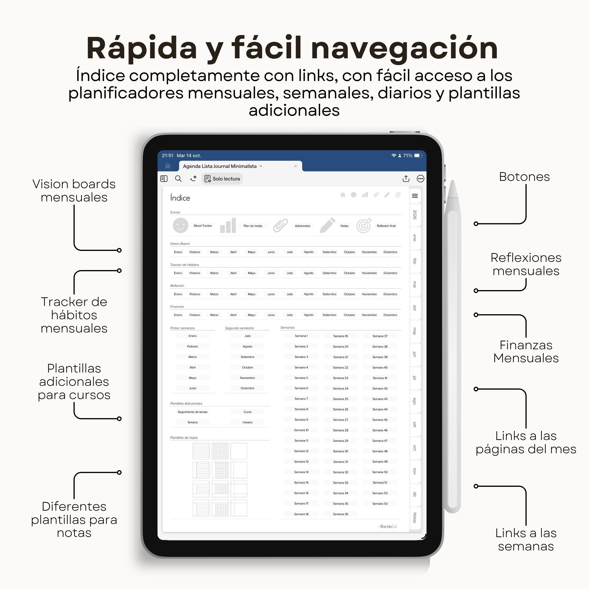 Agenda Digital Minimalista 2026 Diaria