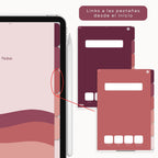 Cuaderno de Notas Digital Rosado | PDF interactivo - Vista interior de páginas