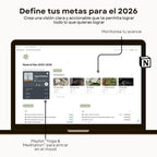 Reset & Plan 2026 - Plantilla de Notion - Vista interior de páginas