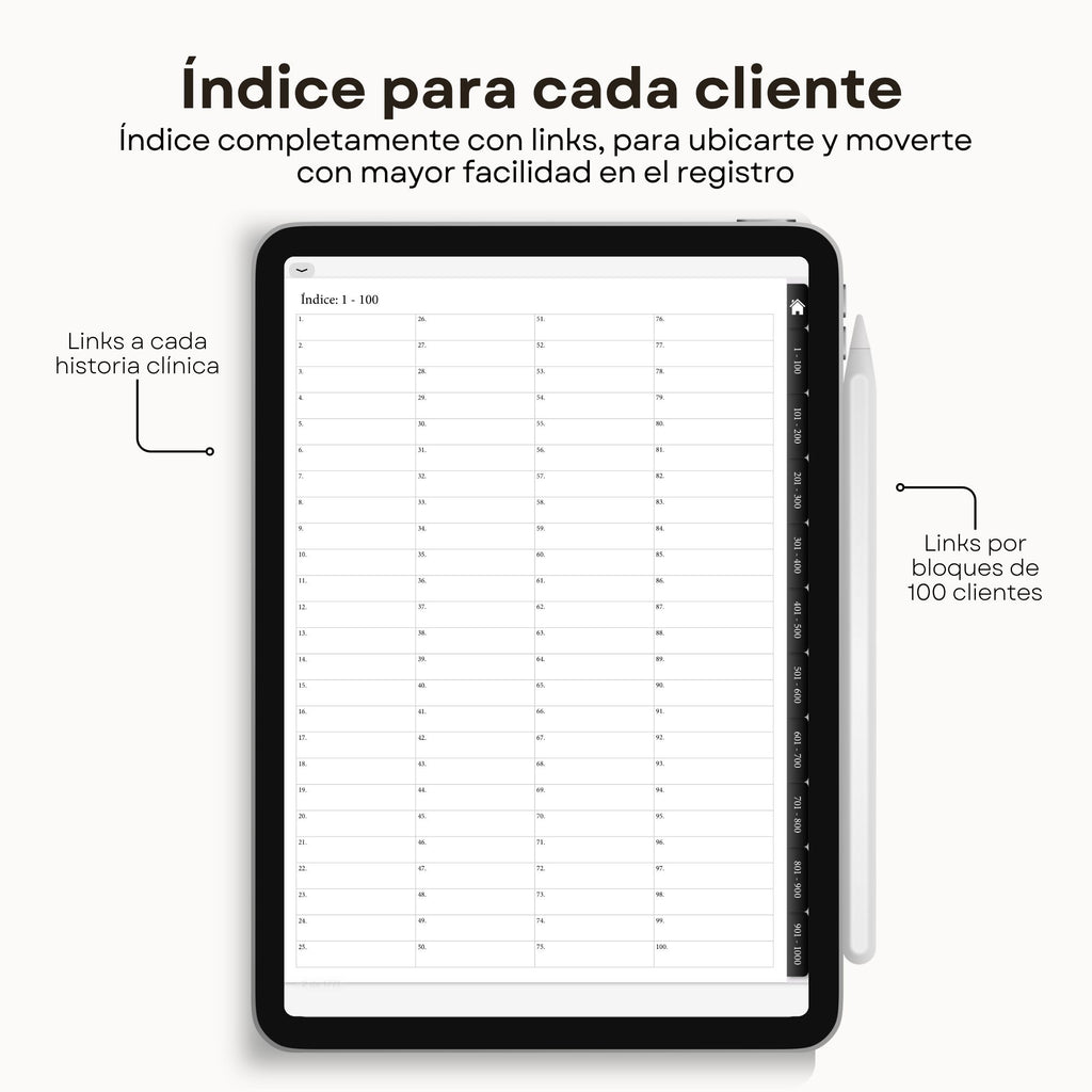 Plantilla de Historia Clínica Estética Digital | Ficha de Diagnóstico Facial y Registro de Clientes