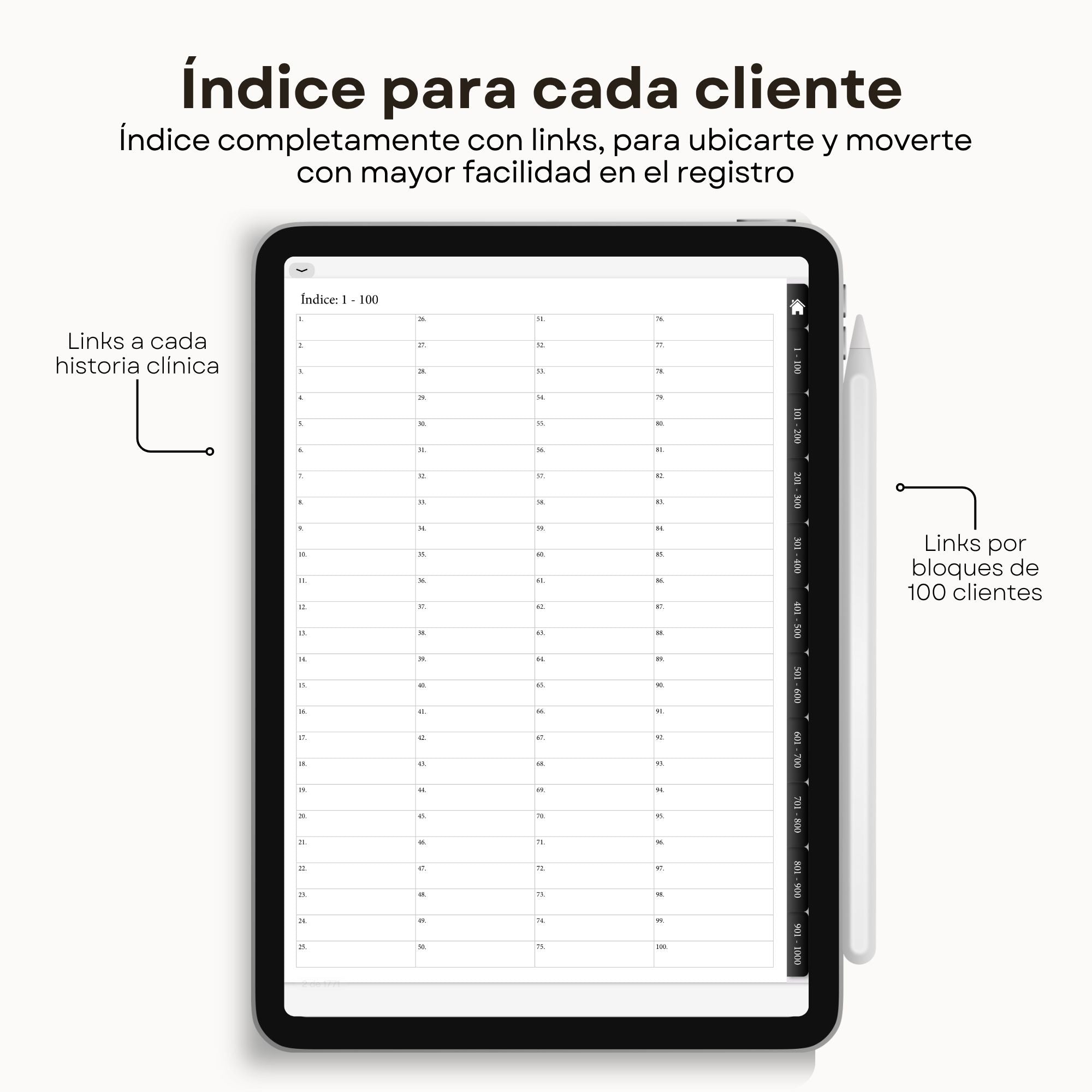 Plantilla de Historia Clínica Estética Digital | Ficha de Diagnóstico Facial y Registro de Clientes