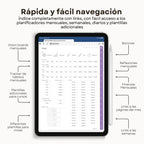 Agenda Digital Flores Lila 2026 Diaria