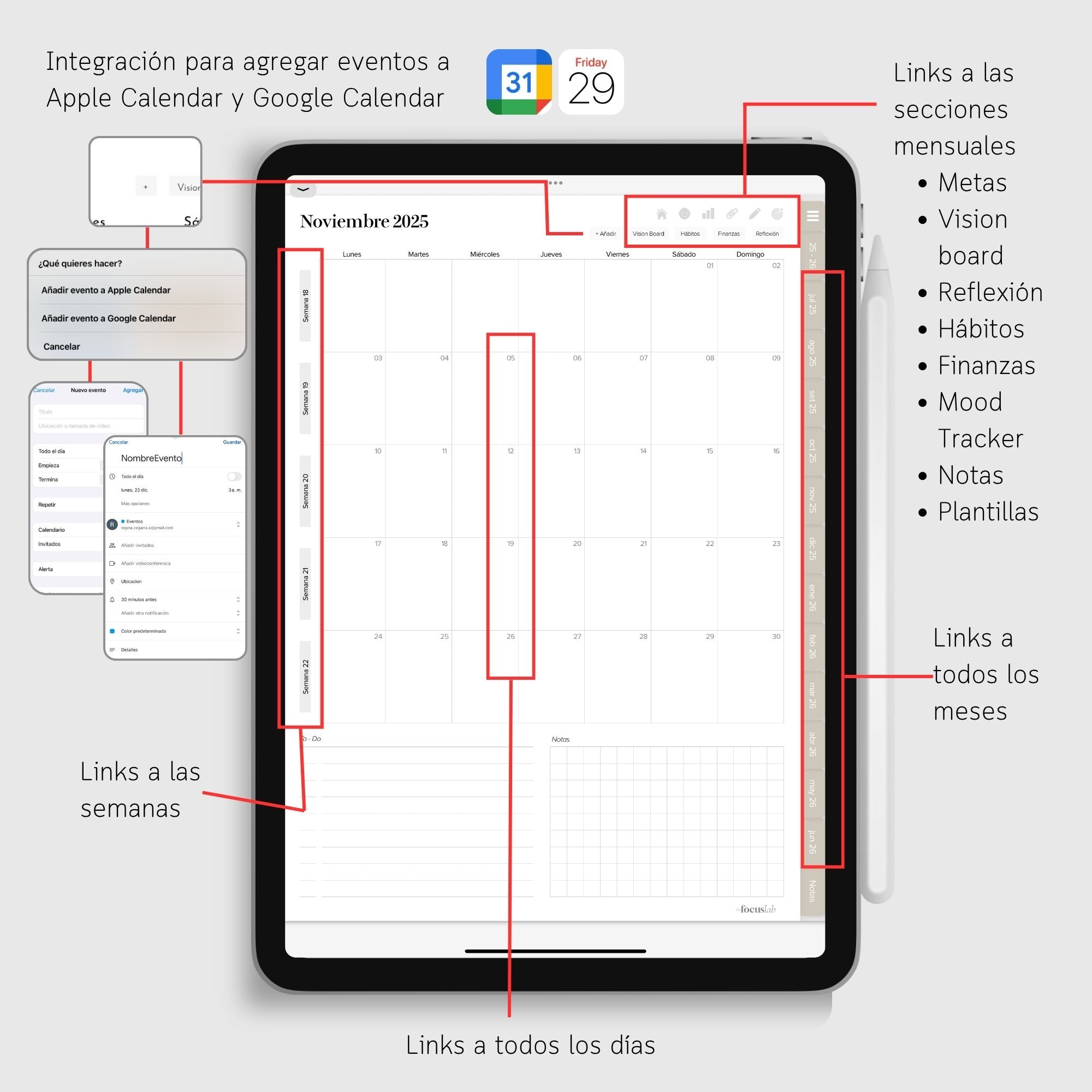 Agenda Digital Beige 2025-2026