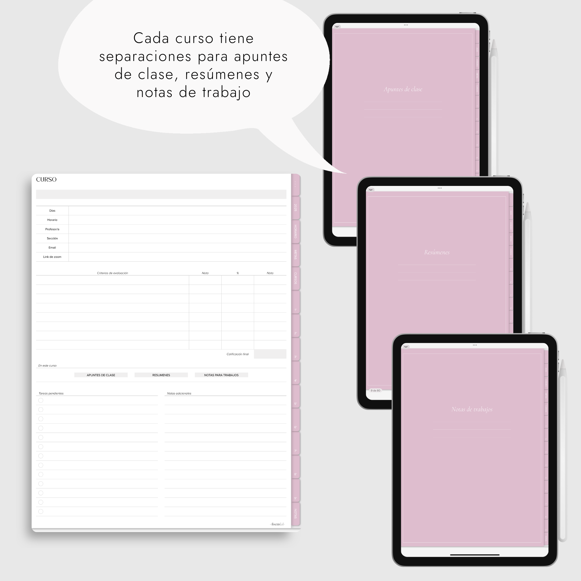 Cuaderno Digital Universidad | UPlanner | Stickers