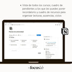 Plantilla de Notion para la Universidad Y Tesis - Vista interior de páginas
