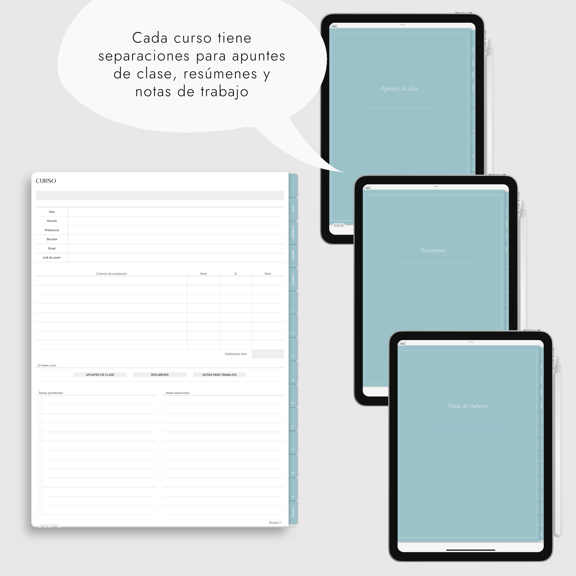 Cuaderno Digital Universidad | UPlanner | Stickers