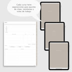 Cuaderno Digital Universidad | UPlanner Beige | Stickers