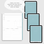 Cuaderno Digital Universidad | UPlanner Celeste | Stickers
