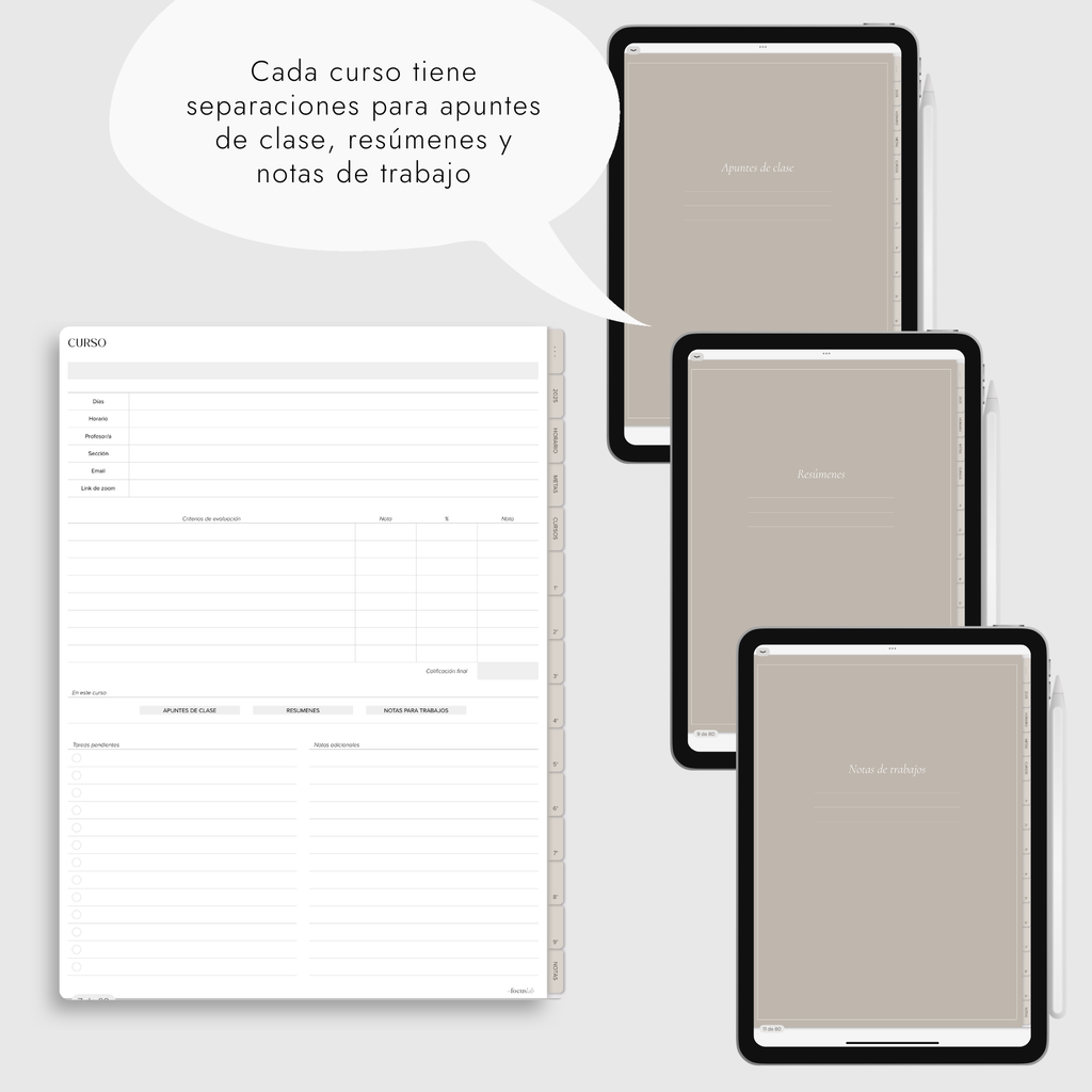 Cuaderno Digital Universidad | UPlanner | Stickers
