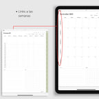 Agenda Digital Matcha 2025-2026 - Diseño de página semanal