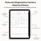 Plantilla de Historia Clínica Estética Digital | Ficha de Diagnóstico Facial y Registro de Clientes