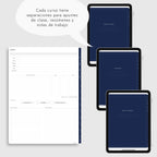 Cuaderno Digital Universidad | UPlanner Azul | Stickers