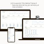 Seguimiento de Hábitos en Notion | Habit Tracker Digital - Diseño de página semanal