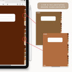 Cuaderno de Notas Digital Interactivo Terracota - Diseño de página semanal