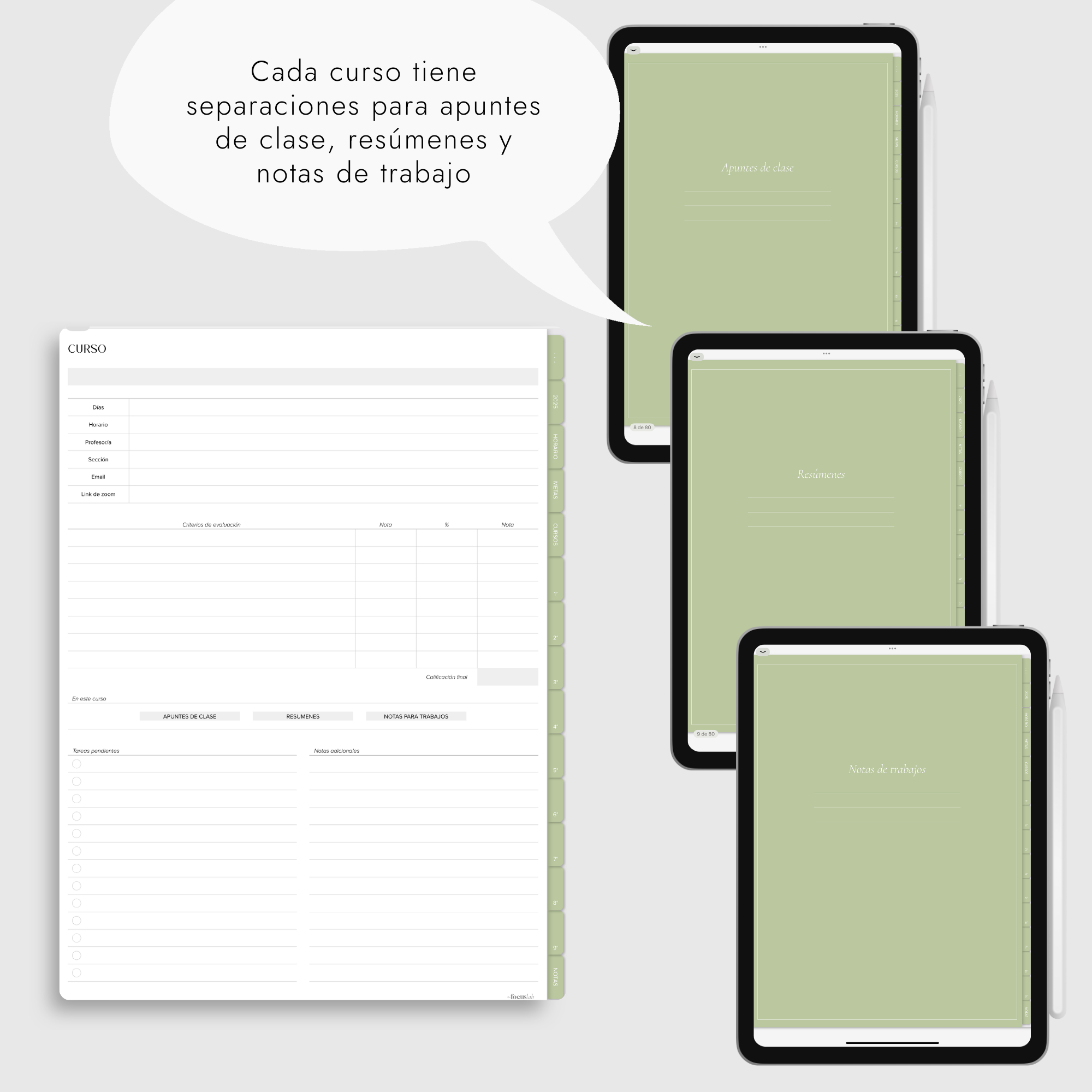 Cuaderno Digital Universidad | UPlanner | Stickers
