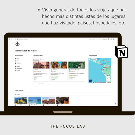 Planificador de Viajes - Plantilla de Notion