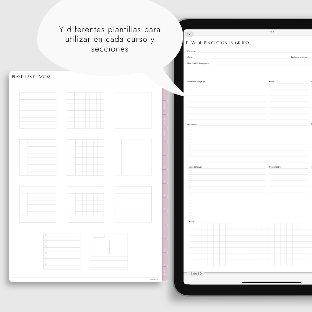 Cuaderno Digital Universidad | UPlanner | Stickers