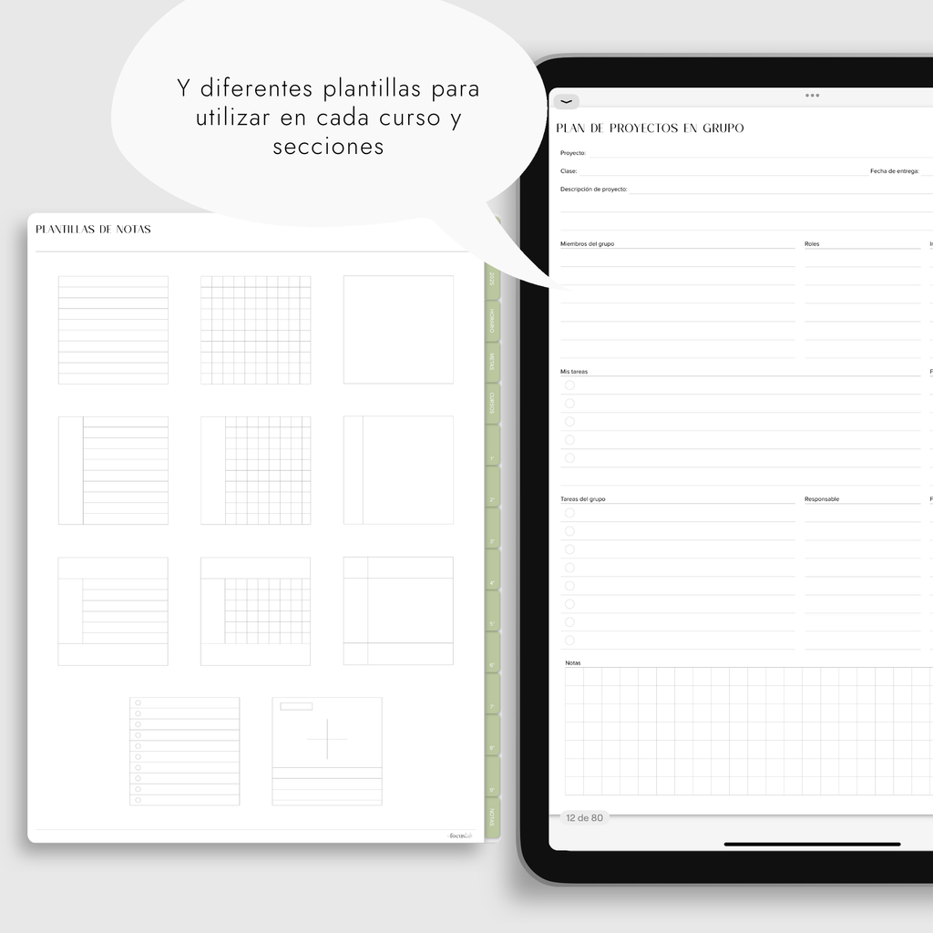 Cuaderno Digital Universidad | UPlanner | Stickers