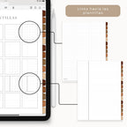 Cuaderno de Notas Digital Interactivo Terracota - Diseño de página mensual