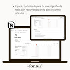 Plantilla de Notion para la Universidad Y Tesis - Diseño de página semanal