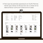 Closet Manager en Notion - Diseño de página mensual